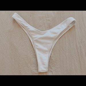 White thong bikini bottoms